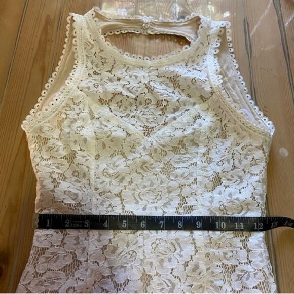 Lulu's White Lace Open Back Wedding Dress - Picture 14 of 16